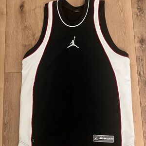 JORDAN Mens Black Logo Basketball Jersey Size Medium Retro Vintage Y2K